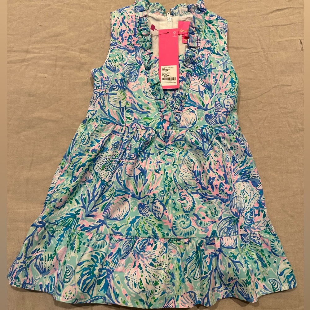 Lilly Pulitzer Kids Teresa Dress Surf Blue Soleil It On Me NWT